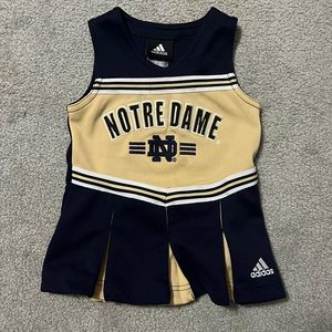 Notre Dame Toddler Cheerleader Navy Gold Dress Outfit Size 18 Months